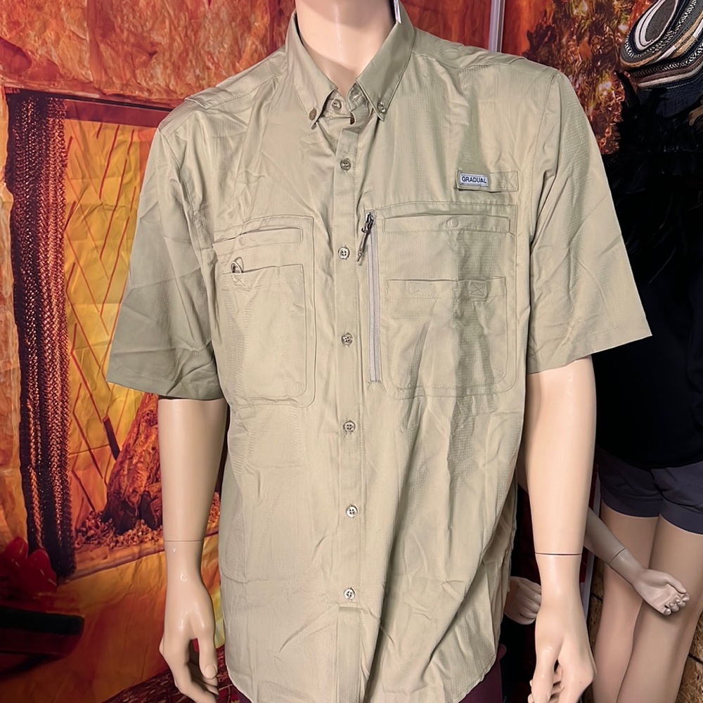 New  G Gradual Men Letter Patched Detail Shirt